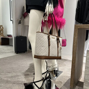 Jet Set Travel Small Logo Top-Zip Tote Bag